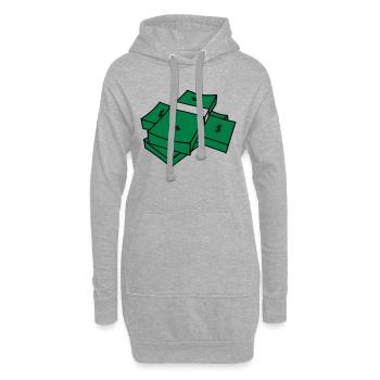 Money - Hoodie-Kleid - Grau meliert - Vorne