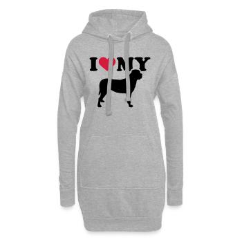 Mastiff - Hoodie-Kleid - Grau meliert - Vorne