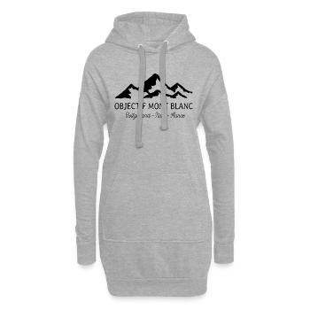 Objectif Mont Blanc Switzerland Italy France - Sweat-shirt à capuche long Femme - gris chiné - Devant
