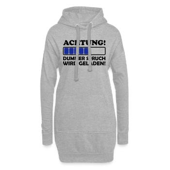 dummer spruch 2 - Hoodie-Kleid - Grau meliert - Vorne