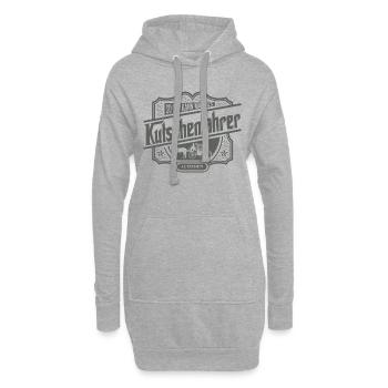 Kutschenfahrer Kutsche Pferde Pferdekutsche - Hoodie-Kleid - Grau meliert - Vorne