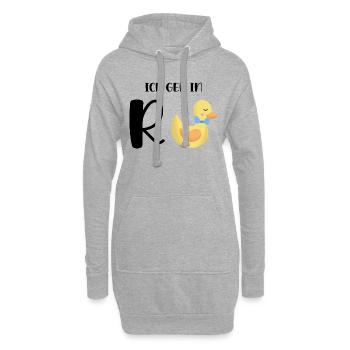 Ich Geh In Rente Ente Ruhestand Pension Frührente - Hoodie-Kleid - Grau meliert - Vorne