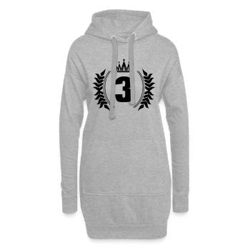 nummer 3 - Hoodie-Kleid - Grau meliert - Vorne
