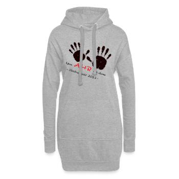 We AHR together | Ahrtal Hochwasser SolidAHRität - Hoodie-Kleid - Grau meliert - Vorne