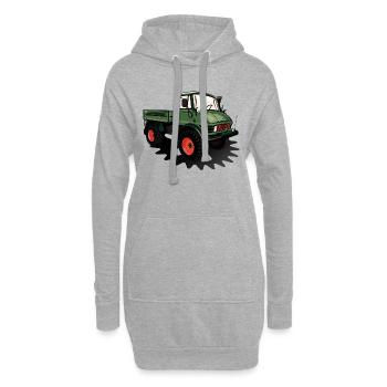 Unimog - Oldtimer - Offroad - Dispositif moteur universel - Sweat-shirt à capuche long Femme - gris chiné - Devant