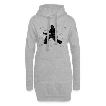Hockey Goalie - Hoodie Dress - heather grey - Front