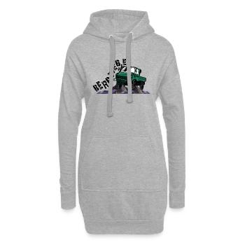Bergziege - Unimog - Offroad - Oldtimer - Hoodie-Kleid - Grau meliert - Vorne
