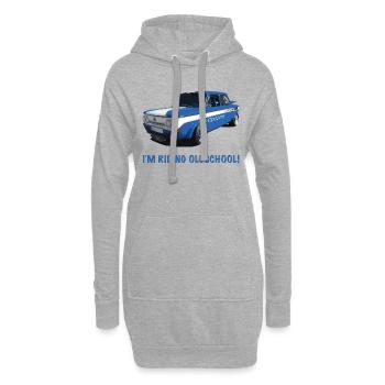I´m Riding Oldschool 2 - Hoodie-Kleid - Grau meliert - Vorne
