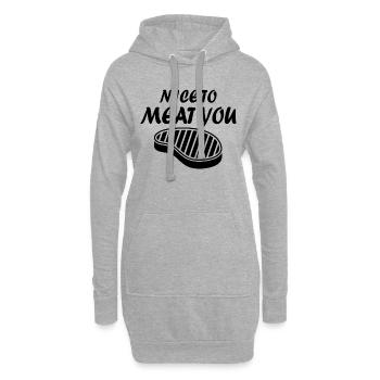Fun Fun Drôle - Sweat-shirt à capuche long Femme - gris chiné - Devant