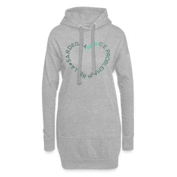 Sardegna nel Cuore - Hoodie-Kleid - Grau meliert - Vorne