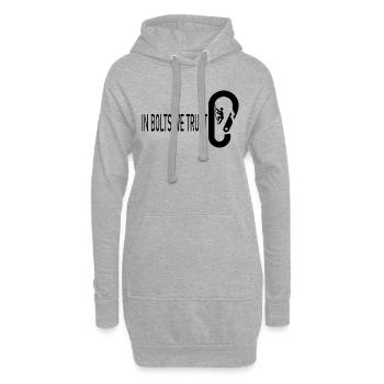 Escalade de bloc - Sweat-shirt à capuche long Femme - gris chiné - Devant