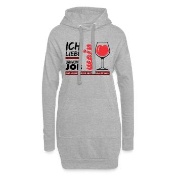 wein arbeit kann spuren enthalten kollegen lehre - Hoodie-Kleid - Grau meliert - Vorne