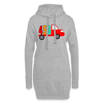 Camion - Sweat-shirt à capuche long Femme - gris chiné - Devant