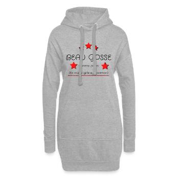 Beau gosse comme papa - Sweat-shirt à capuche long Femme - gris chiné - Devant