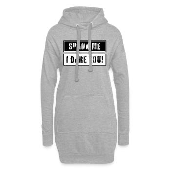 Spankme je vous mets au défi de texter - Sweat-shirt à capuche long Femme - gris chiné - Devant
