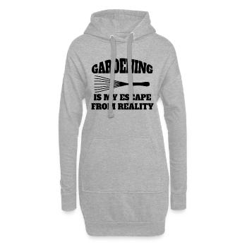 Garten Hobbygärtner Obstgarten Geschenk Gärtner - Hoodie-Kleid - Grau meliert - Vorne