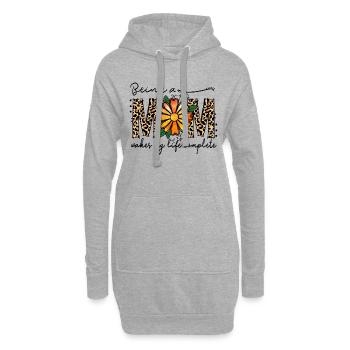 Stolze Mama Mutter Mami Lebensaufgabe Kinder Kind - Hoodie-Kleid - Grau meliert - Vorne