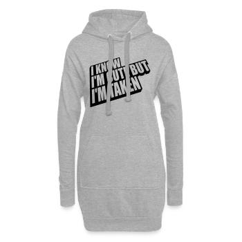 cute but taken Zitat - Hoodie-Kleid - Grau meliert - Vorne