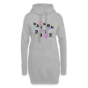 Dad and mom 2022 papa et maman fête 2022 - Sweat-shirt à capuche long Femme - gris chiné - Devant