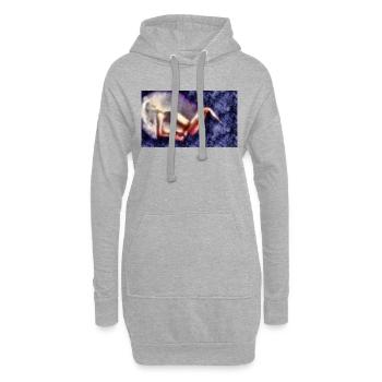 Mädchen Regen - Hoodie-Kleid - Grau meliert - Vorne