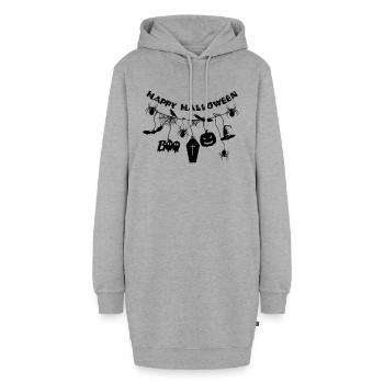 Halloween - Hoodie-Kleid - Grau meliert - Vorne