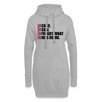 Je suis venu voir oublier - Sweat-shirt à capuche long Femme - gris chiné - Devant