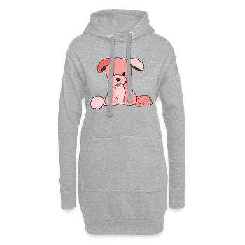 Bande dessinée pour chiens - Sweat-shirt à capuche long Femme - gris chiné - Devant