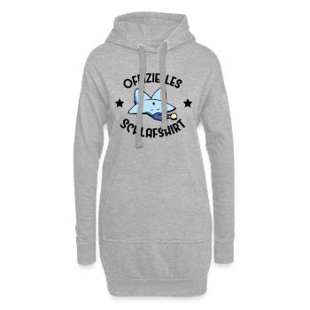 Schlafshirt - Hoodie-Kleid - Grau meliert - Vorne
