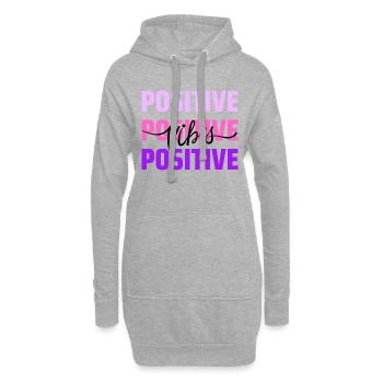 Ondes positives - Sweat-shirt à capuche long Femme - gris chiné - Devant