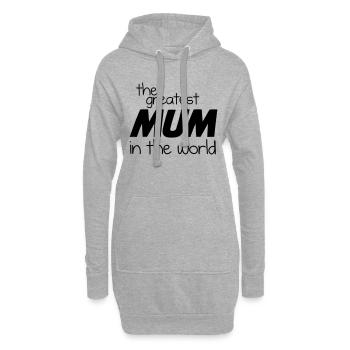 La plus grande maman du monde - Black - Sweat-shirt à capuche long Femme - gris chiné - Devant