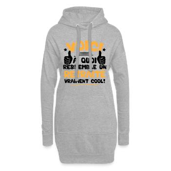 Voici à quoi ressemble un Retraité vraiment cool - Sweat-shirt à capuche long Femme - gris chiné - Devant