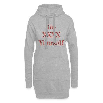Go Fuck Yourself - Hoodie-Kleid - Grau meliert - Vorne