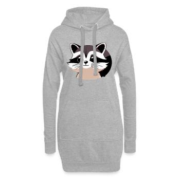 Ratons laveurs Mignon Dessin Animé Raton laveur 20 - Sweat-shirt à capuche long Femme - gris chiné - Devant