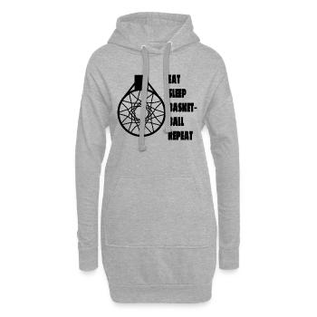 Basketballteam Basketballspieler Basketball - Hoodie-Kleid - Grau meliert - Vorne