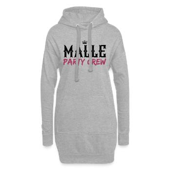 malle party crew - Hoodie-Kleid - Grau meliert - Vorne
