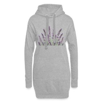 Lavendel Lavendelhalme - Hoodie-Kleid - Grau meliert - Vorne