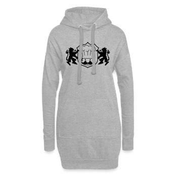 wappen koch - Hoodie-Kleid - Grau meliert - Vorne