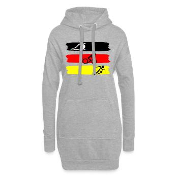 Triathlon Swim Bike Run - Hoodie-Kleid - Grau meliert - Vorne