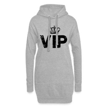 vip - Hoodie-Kleid - Grau meliert - Vorne