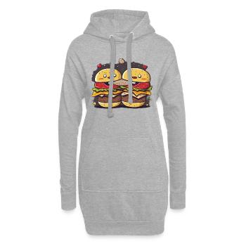 Burger Kekse Trio - Hoodie-Kleid - Grau meliert - Vorne