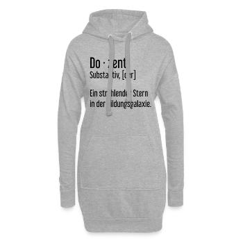 Dozent Dozenten Schule Pädagoge Unterricht - Hoodie-Kleid - Grau meliert - Vorne