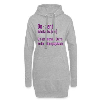 Dozent Dozenten Schule Pädagoge Unterricht - Hoodie-Kleid - Grau meliert - Vorne