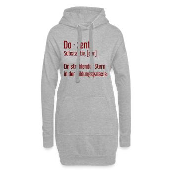 Dozent Dozenten Schule Pädagoge Unterricht - Hoodie-Kleid - Grau meliert - Vorne