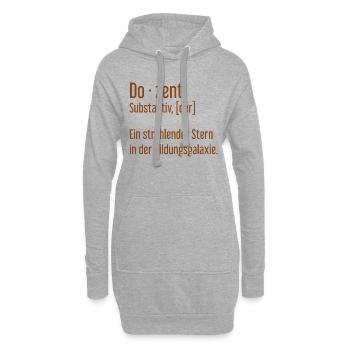 Dozent Dozenten Schule Pädagoge Unterricht - Hoodie-Kleid - Grau meliert - Vorne