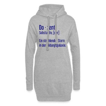 Dozent Dozenten Schule Pädagoge Unterricht - Hoodie-Kleid - Grau meliert - Vorne