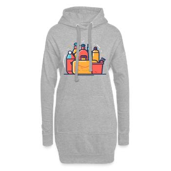 Cleaning - Hoodie-Kleid - Grau meliert - Vorne