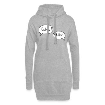 ächz stöhn - Hoodie-Kleid - Grau meliert - Vorne