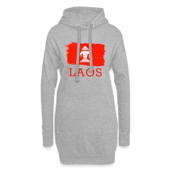 Laos Laote Laoten Elefant Lao I Geschenk - Hoodie-Kleid - Grau meliert - Vorne
