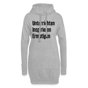 Unterrichten Inspirieren Ermutigen - Hoodie-Kleid - Grau meliert - Vorne