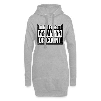 Vergiss nicht meinen Rabatt lustig sarkastisch Senior - Hoodie-Kleid - Grau meliert - Vorne